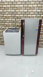 LG combo 210 ltrs fridge , 6.2kg top load with warranty #989