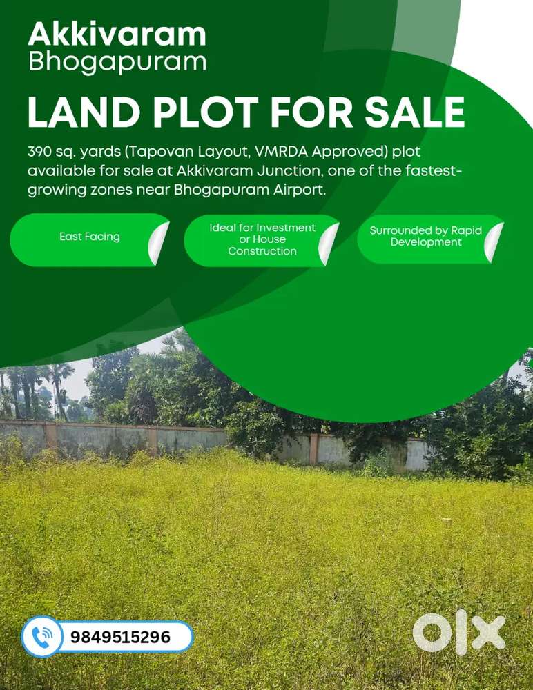 383 Square Yards plot for sale in Bhogapuram