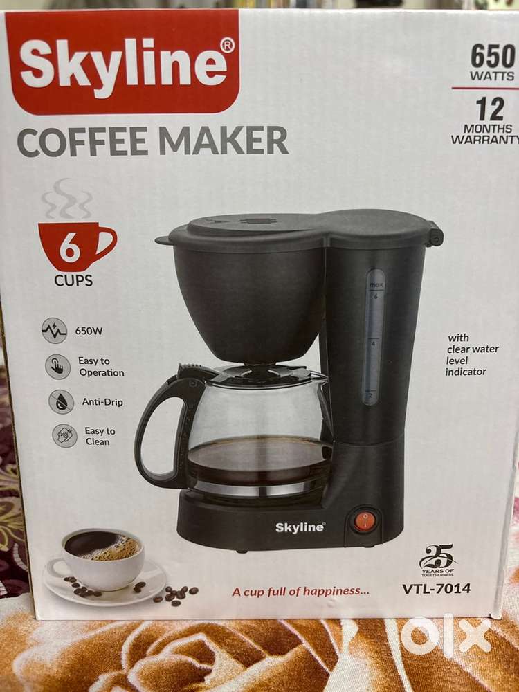 Skyline coffee maker, never used, brand new makes 6 cups of coffee