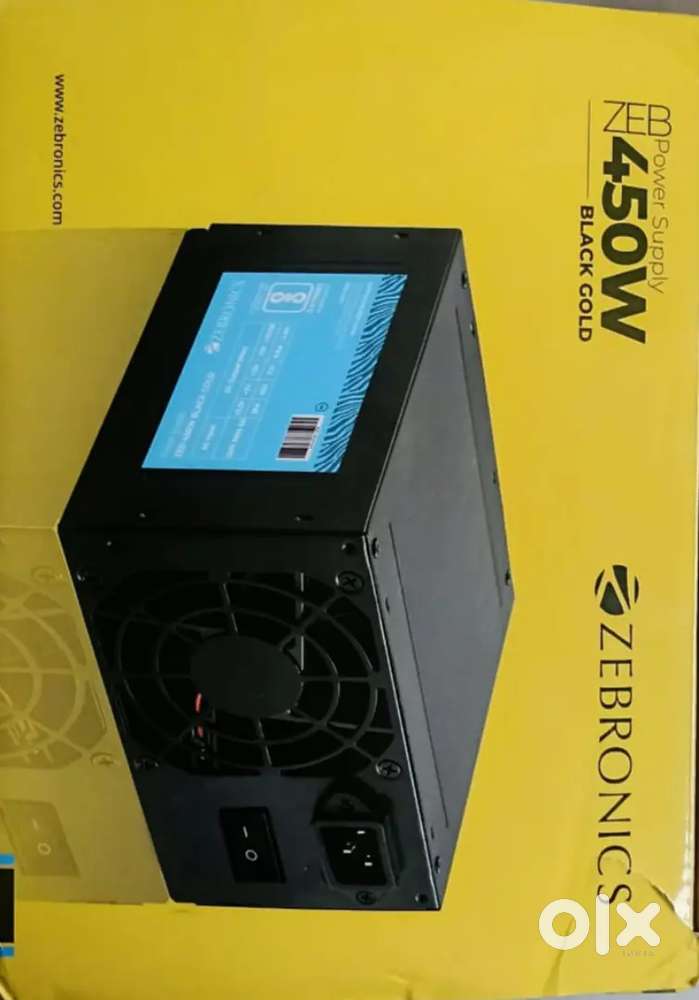 Zebronics Power Supply 450W Black Gold