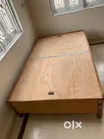 Spacious wooden box bed for sale