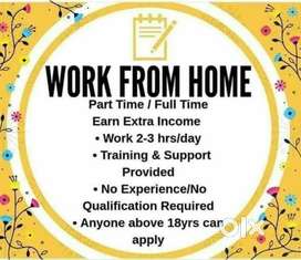 Work from home online office work  house wife student job person