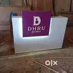 New exclusiv cash counter reception table office table with LED light
