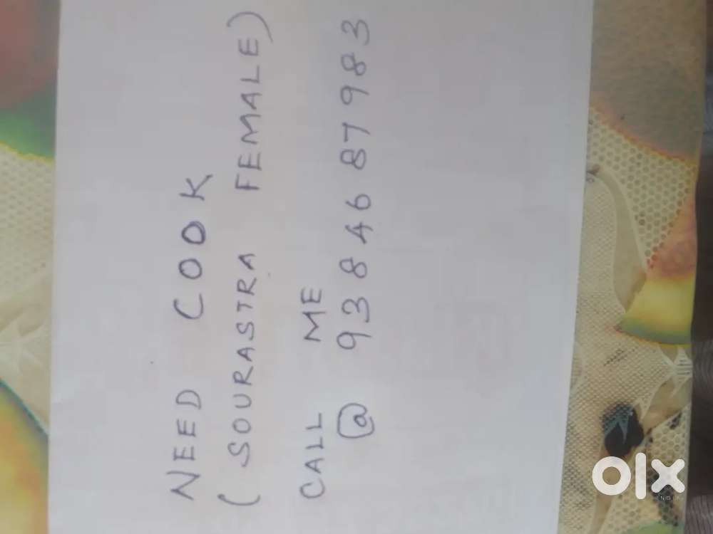 Need sourastra female cook