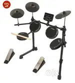 Kadence 7 piece Electronic black drum set