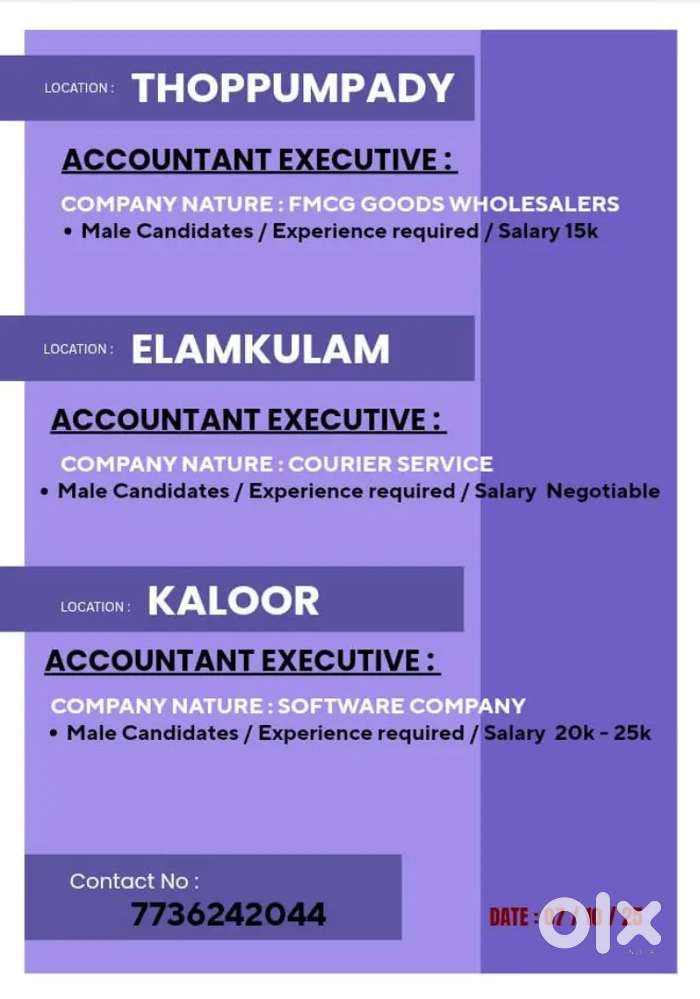 Hiring - Accountant Executive