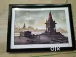 Handmade watercolor painting landscape