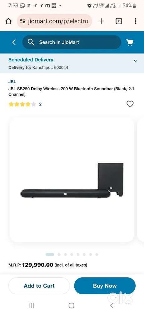 JBL SB250 Dolby 200w Sound bar