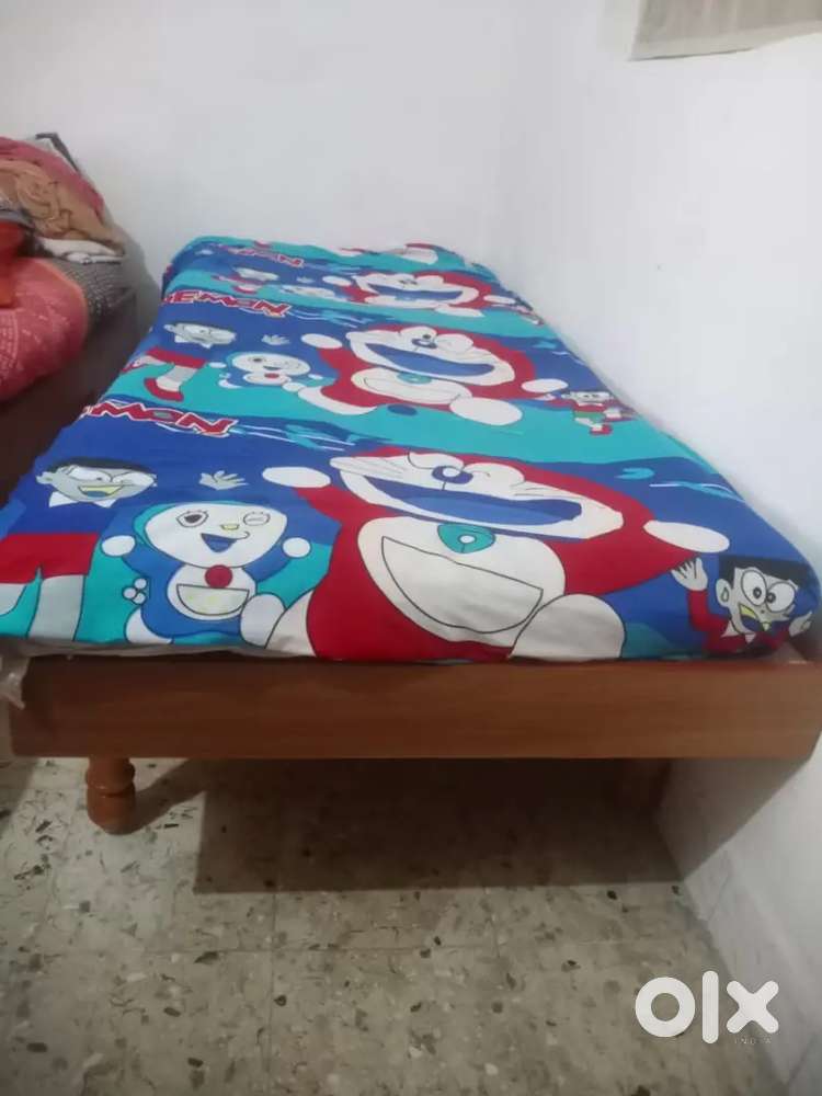 Bed with mattress