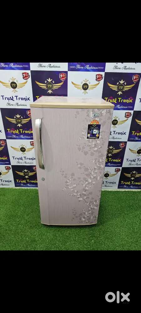Lg pink colour flower model single door 200 litres #77