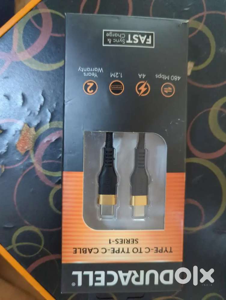Duracell Type C to C fast charging cable