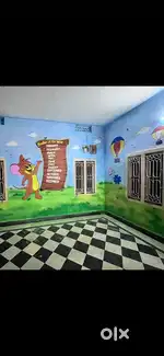 Pr primary School wall cartoon paintings