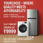 YourChoiz offers a premium double door fridge & frontload washer combo