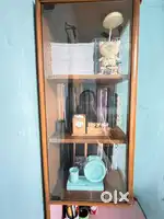 Glass and Wooden Furnished Showcase