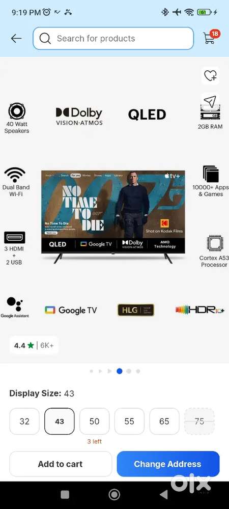 KODAK Visit store

Matrix 108 cm (43 inch) QLED Ultra HD (4K)
