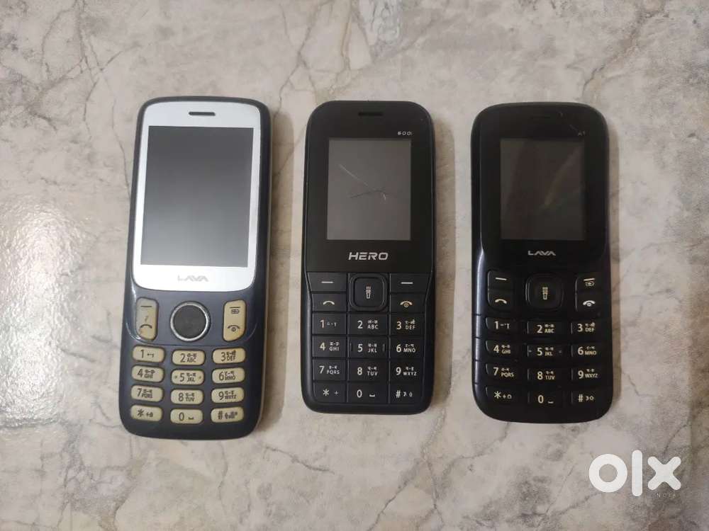 Good Working Condition 3 Lava Button Phone Only Phone Have No Battery