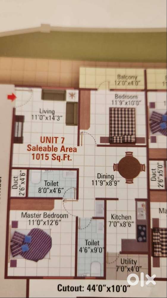 2 BHK corner flat for Sale in RR  nagar