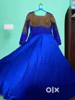 Royal bluelong gown M Size adjustable ,alterable to L , XL size