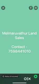 Land for sale near Melmaruvathur