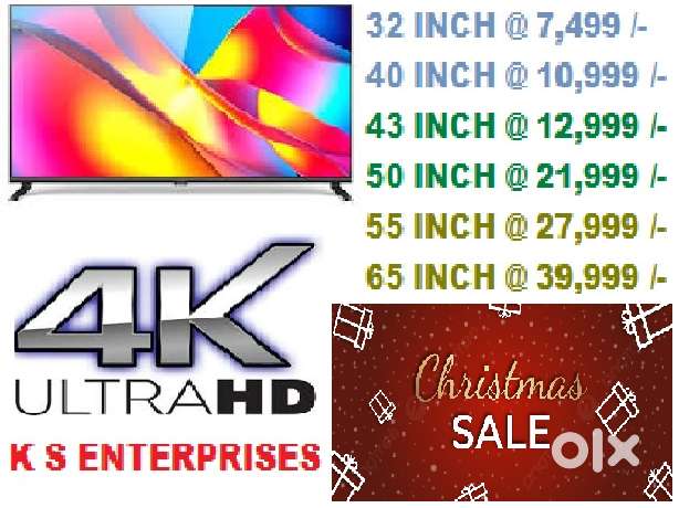 AMAZING OFFER 40 INCHES  SMART, 4K UHD LED TV IN 10,999 ONLY.