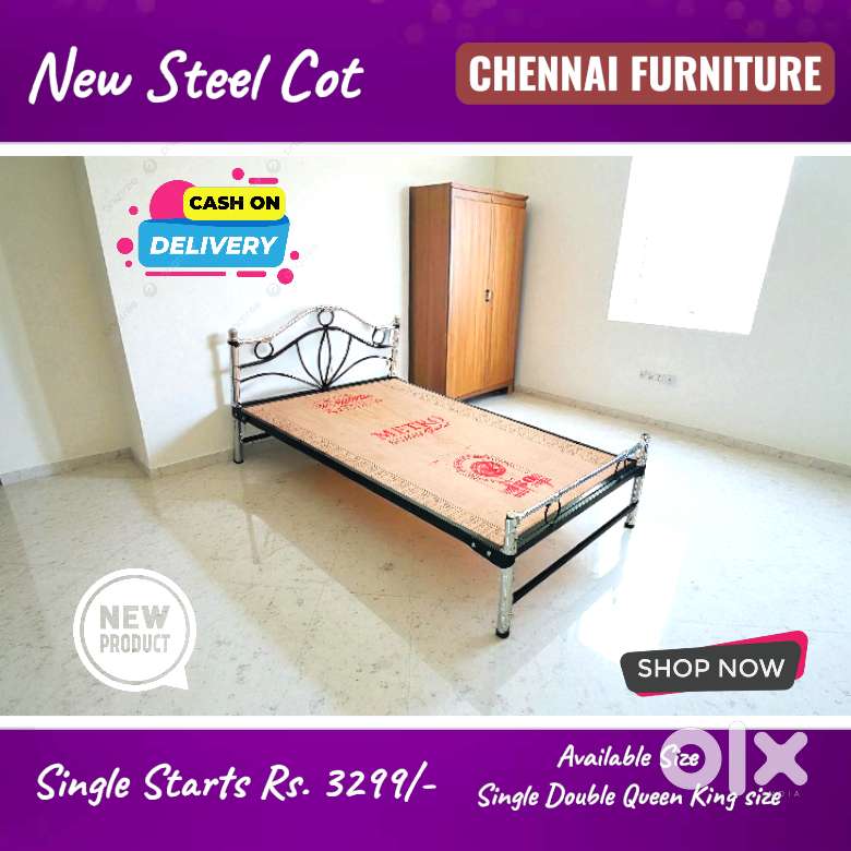Wooden cot , Steel , Fancy Cot Bed Sale New # Double Queen size