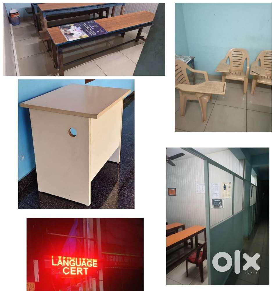 DESK BENCH COMPUTER TABLE CHAIRS AND ALUMINIUM FABRICATION