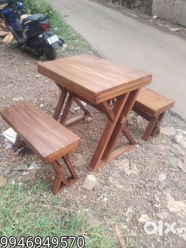 Restaurant/sitout/garden bench and table 4 seater