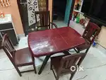 Selling 4 seater Table with 4 Solid Wooden Chairs