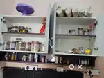 Storage box with doors and containers