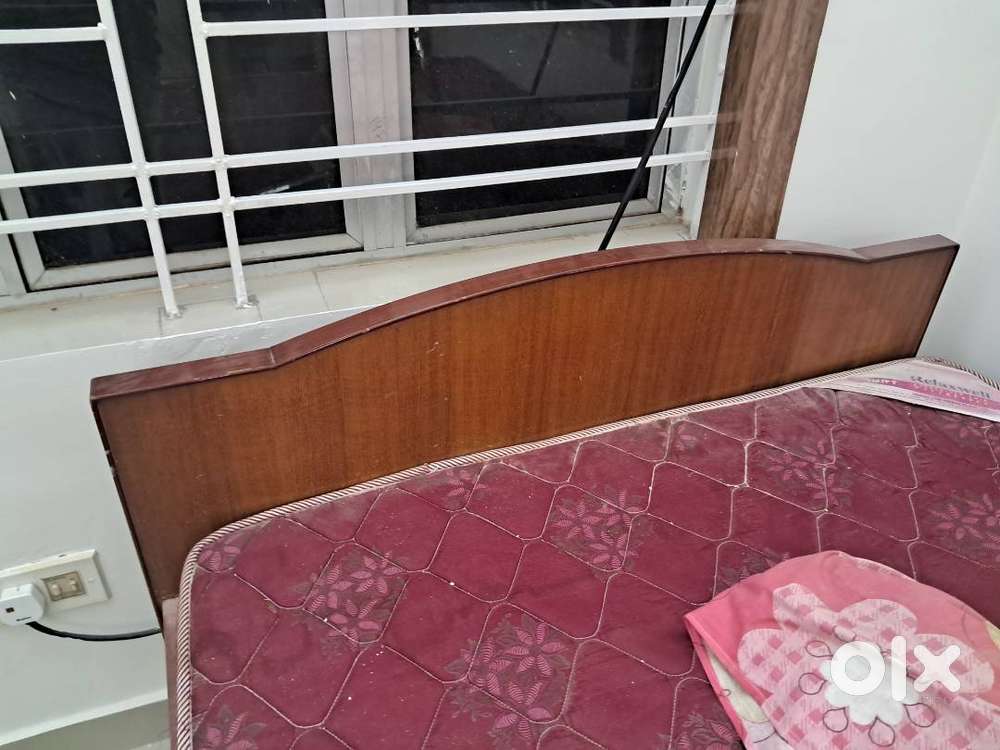 WOODEN BED WITH MATTRESS FOR SALE
