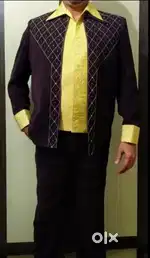 Maroon colour brand new designer 3 piece suit