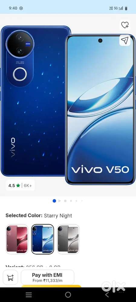 Vevo v50e 5g 8+128