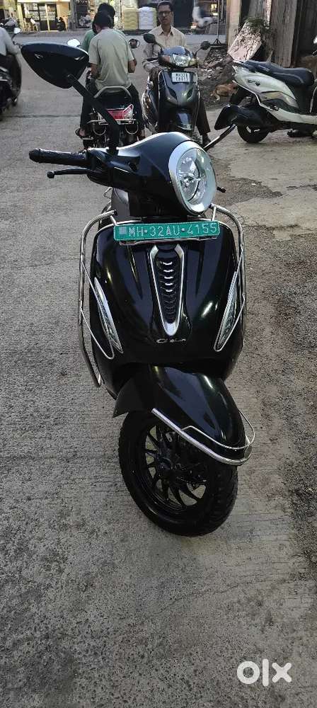 A ladies use chetak premium 2022 model .well maintain range 95-100