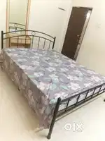 Solid powder coated solid metal  bed cot with matress  + water cooler