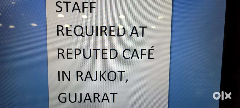 Fulltime staff needed for reputed cafe