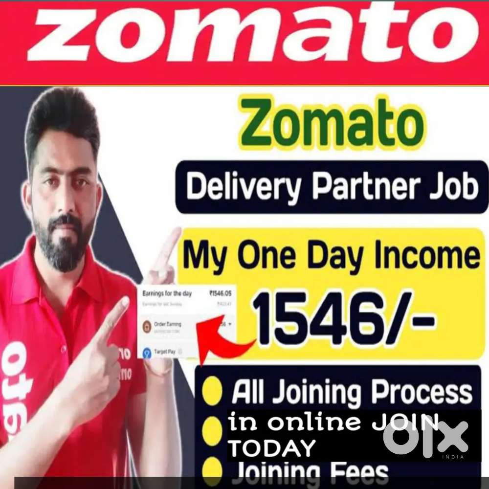 FREE JOINING 100 Delivery boys Zomato Food Delivery jobs