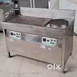 Induction hot plate with phulka burner