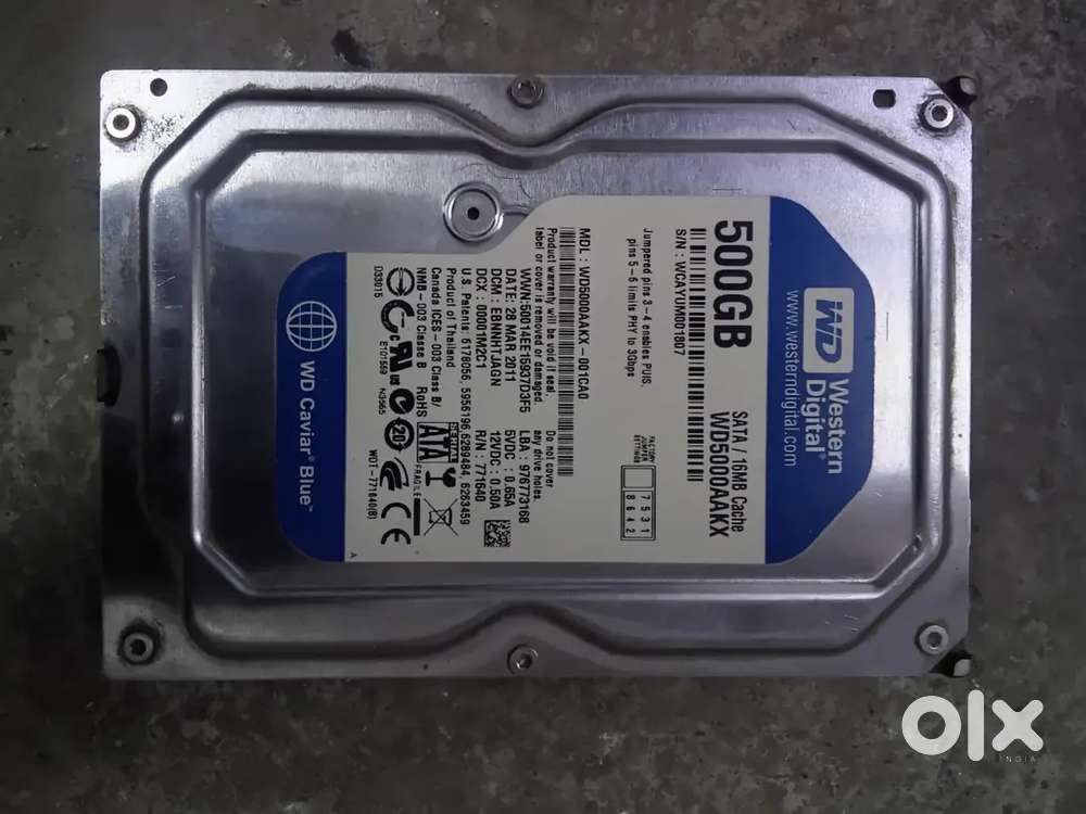 SATA SSD 500 GB and 2GB and 4 GB RAM