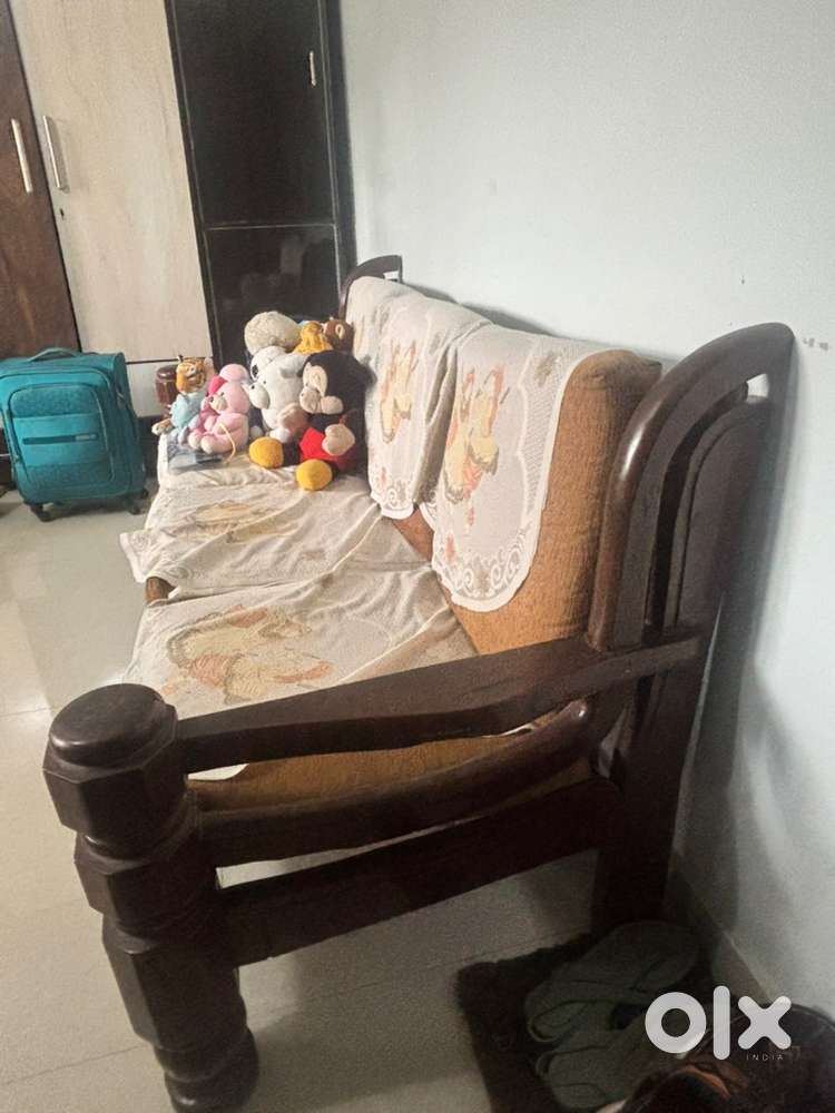 3 seater sheesham wood sofa