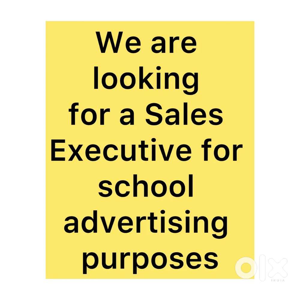 Sales and Marketing executive for School Purpose