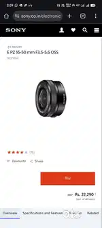 Sony Zoom(Telephoto) Lens 16-50mm