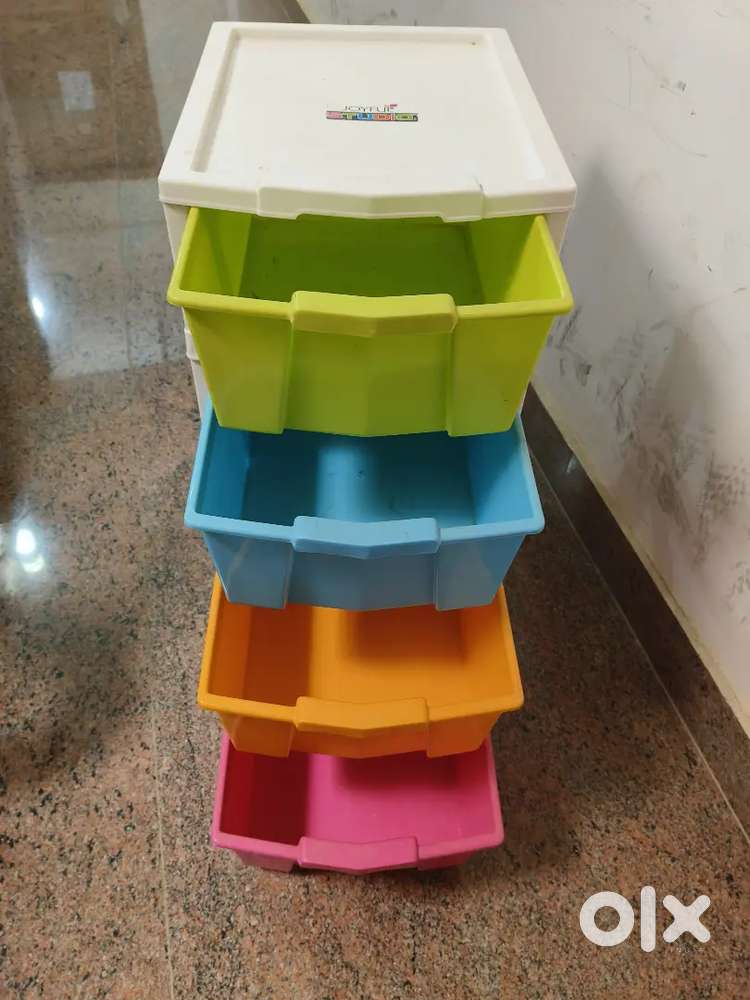 4 layer multi-color modular plastic drawer (rarely used)