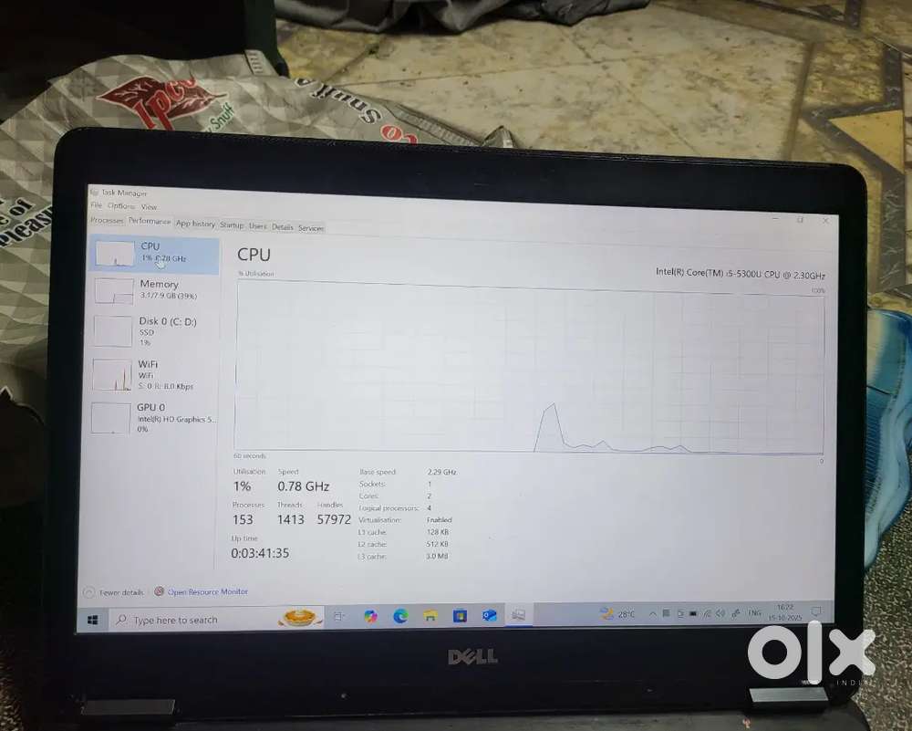 Dell laptop i5 5th generation  4GB graphic card