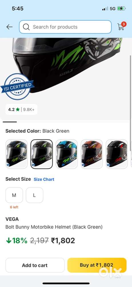 Vega brand new helmet