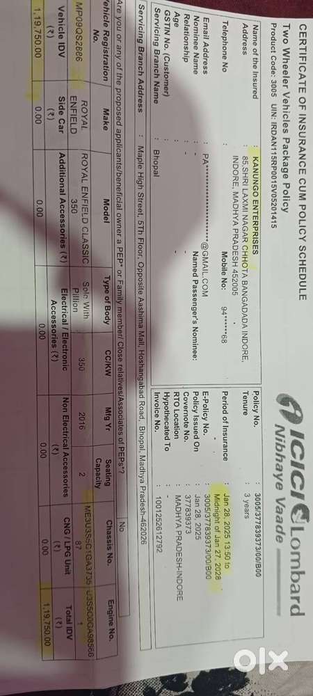 ROYALENILED THUNDERBIRD 350 FOR SALE