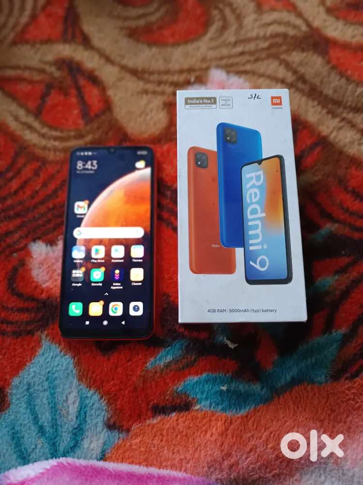Redmi 9 4gb 64gb with box
