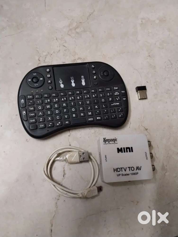 Mini wireless keyboard and HDMI to av boxFull running condition