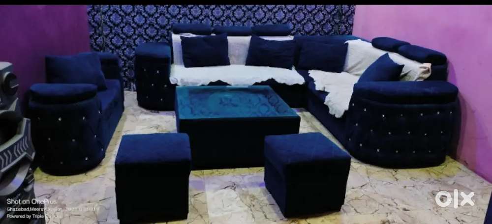 Blue sofa luxury