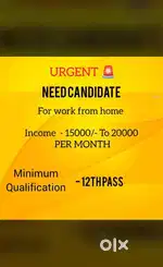 Work From Home / part Time Work