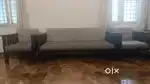Sofa set+one single cot+ double cot+dining table+2wooden+1steelalmarah